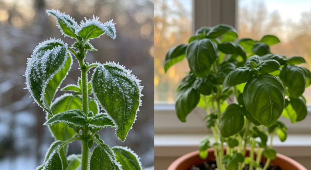 can basil survive winter indoors