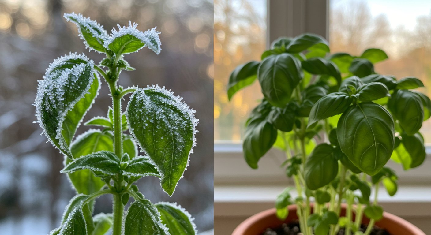 can basil survive winter indoors