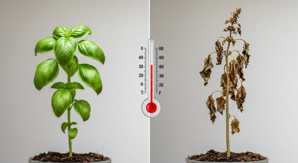 what temperature can basil tolerate