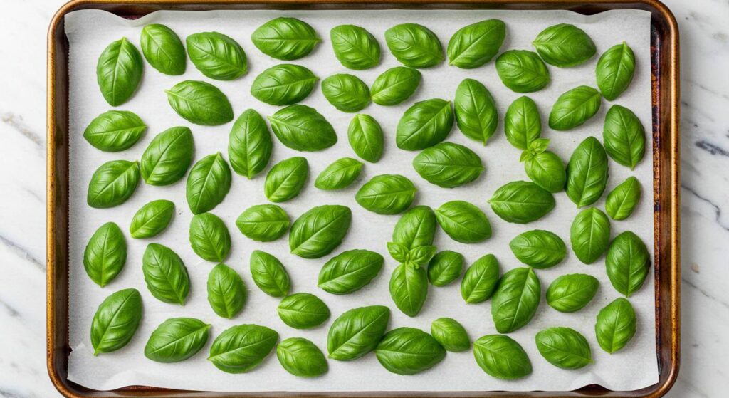 best way to freeze basil leaves unblanched