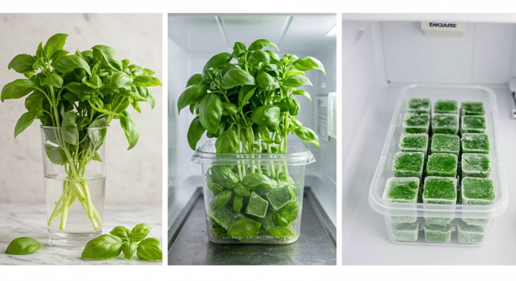 best way to store basil