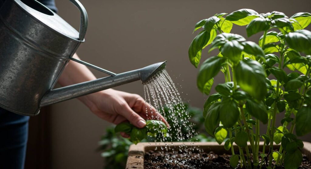 best way to water basil

