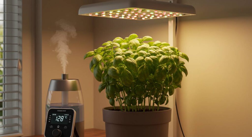 can basil survive indoors
