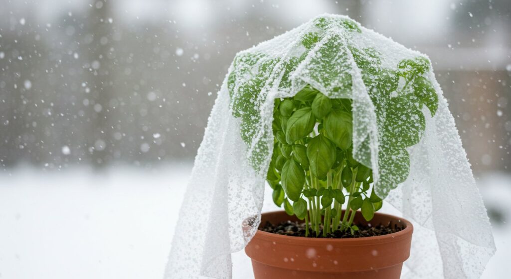 can basil survive winter