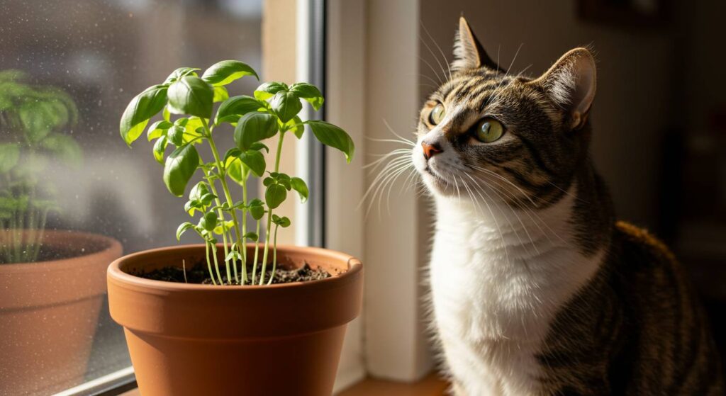 can cats eat basil

