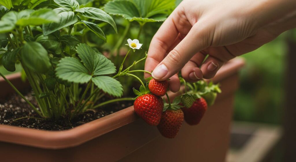 can i grow basil next to strawberries
