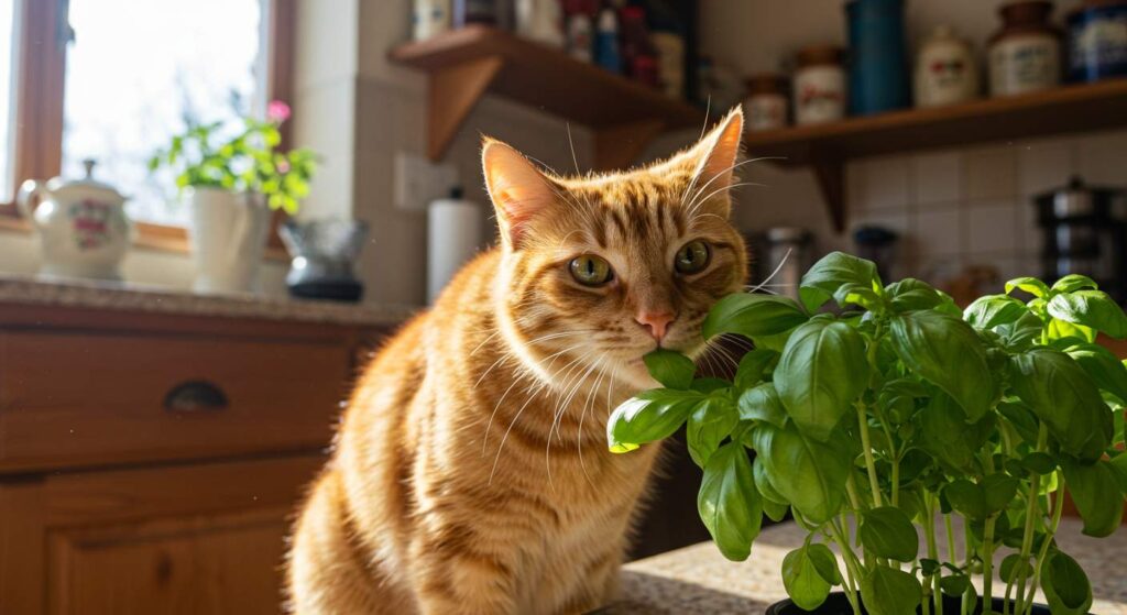 cat basil consumption