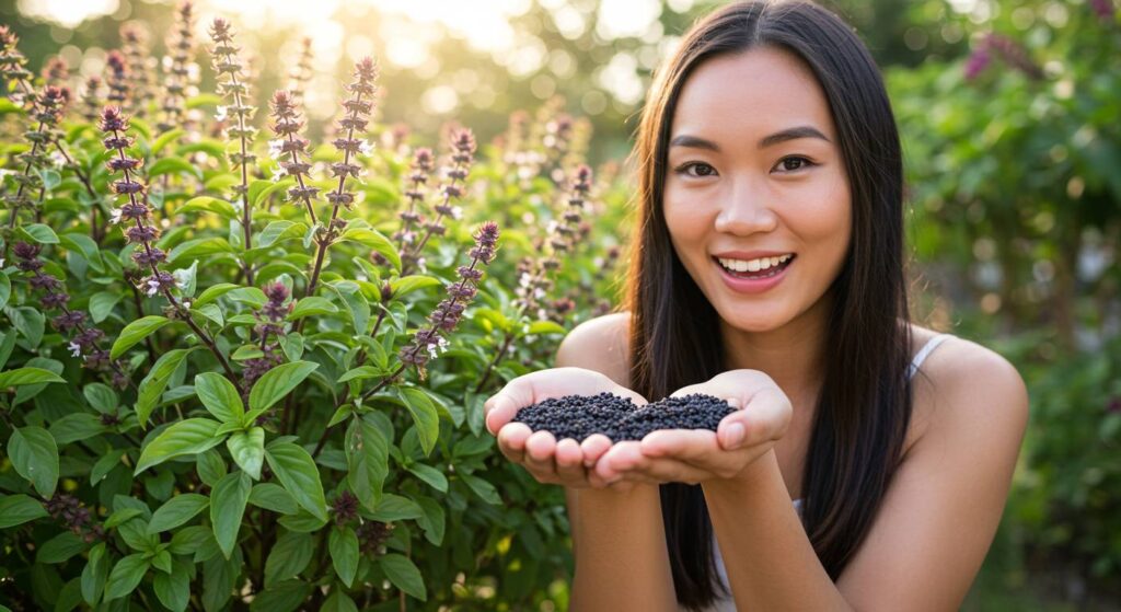 how to collect basil seeds