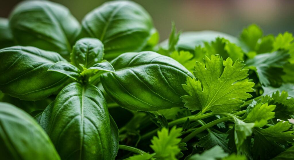 companion planting basil cilantro
