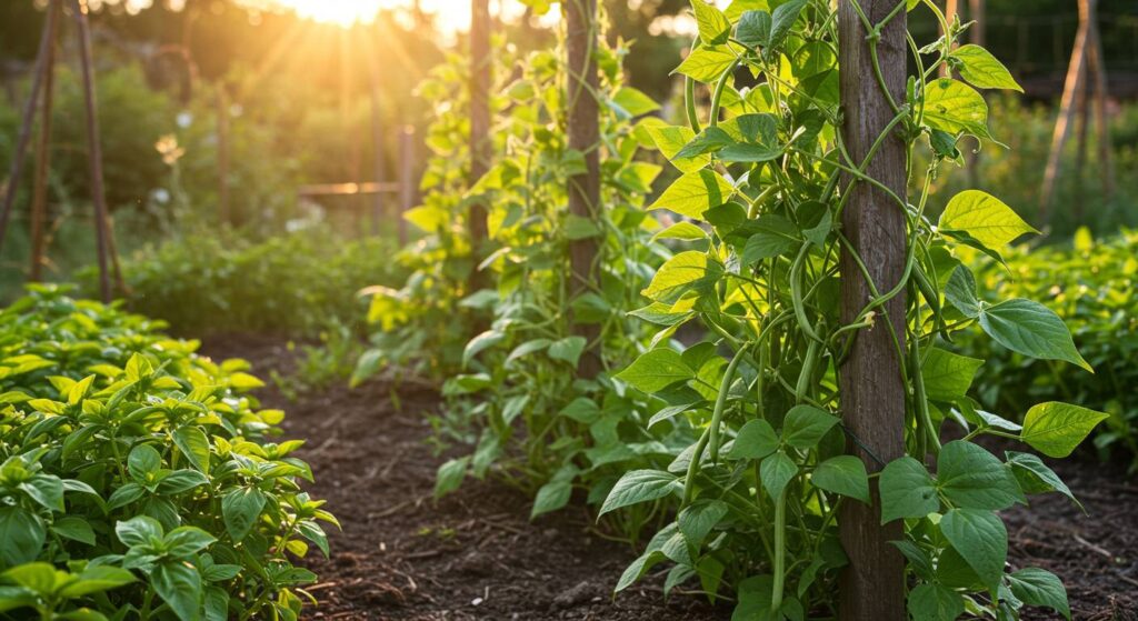 companion planting basil green beans
