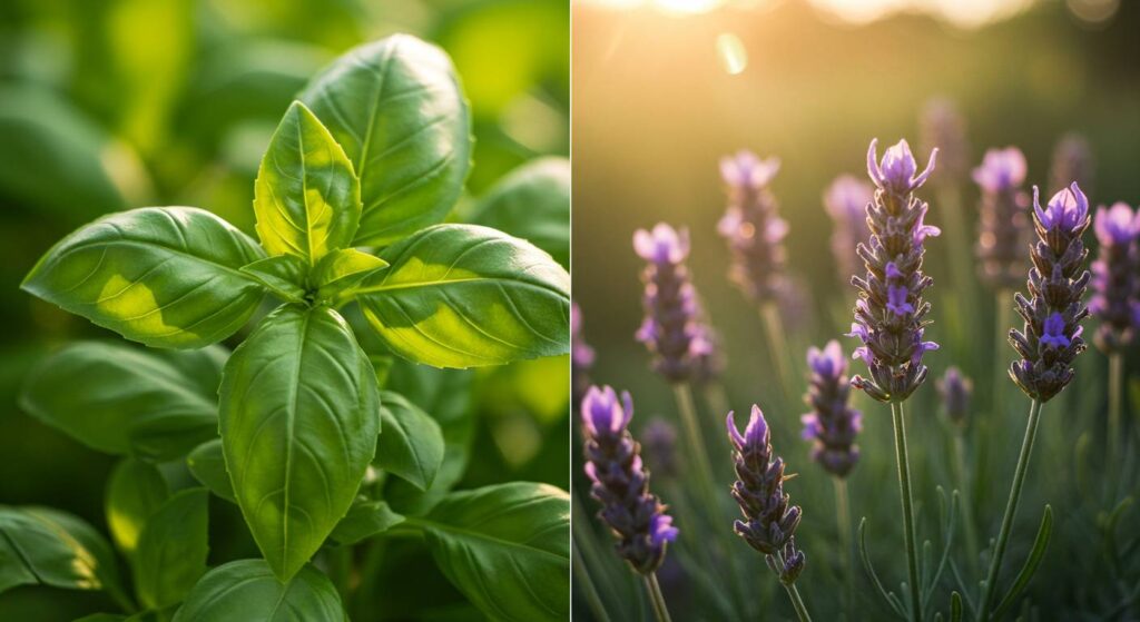 companion planting basil lavender
