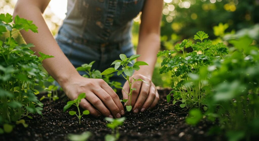 companion planting basil parsley
