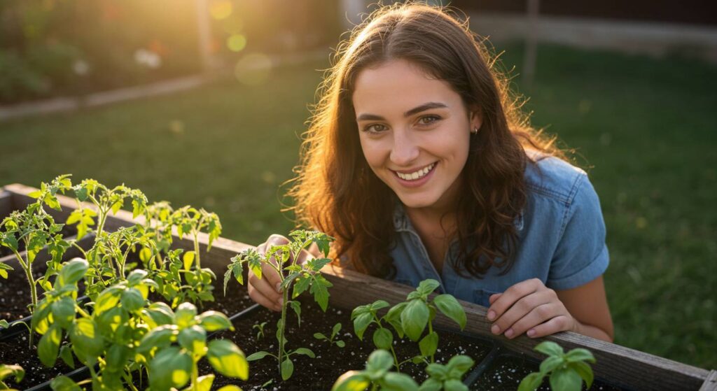 companion planting basil tomatoes
