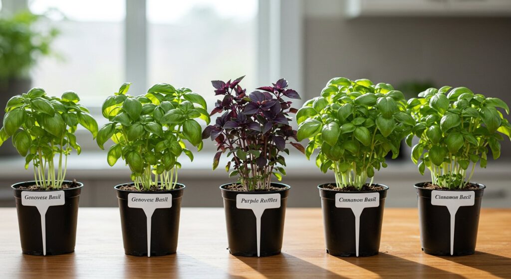 container basil gardening
