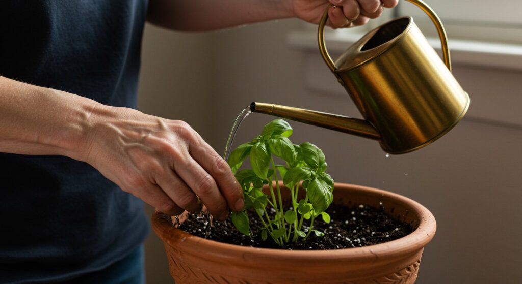 container vs ground basil cultivation
