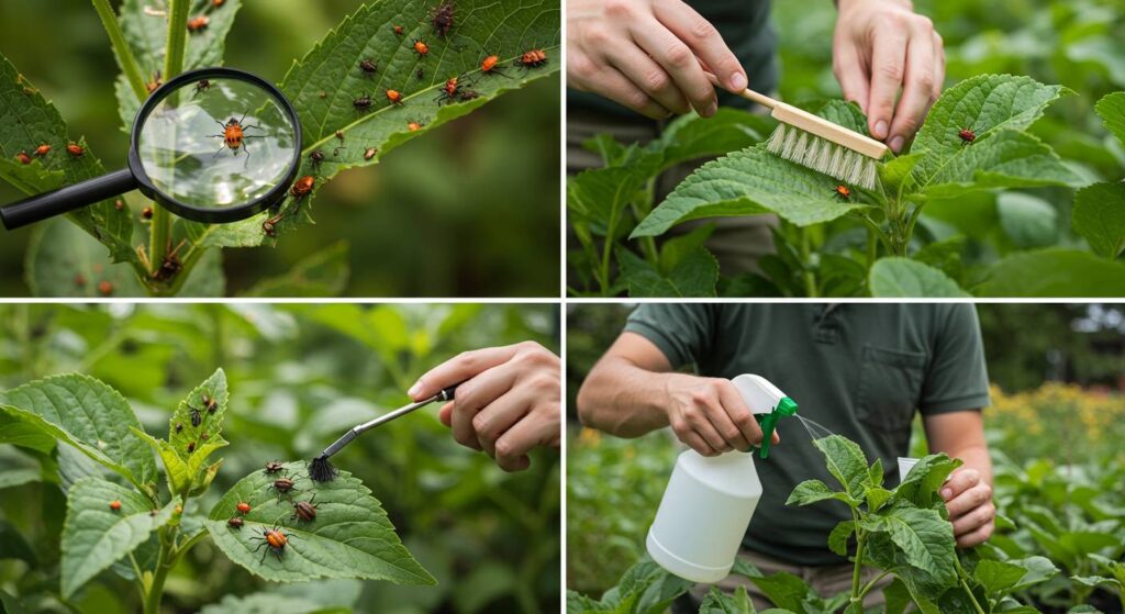 dealing with black bugs on basil

