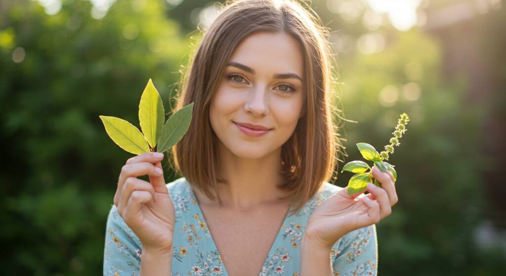 distinguishing bay leaf from basil

