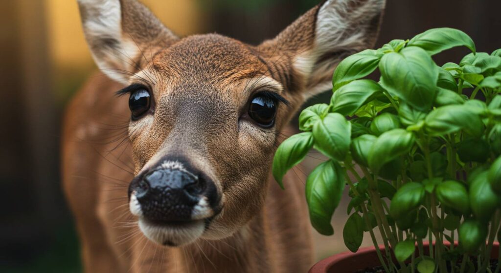 do deer eat basil plants

