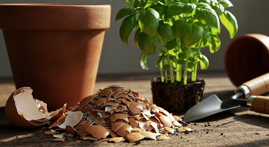 eggshells for basil