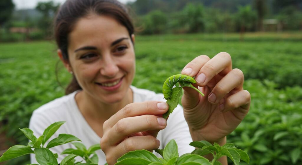 eliminate worms on basil
