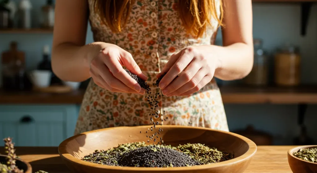 how to gather basil seeds