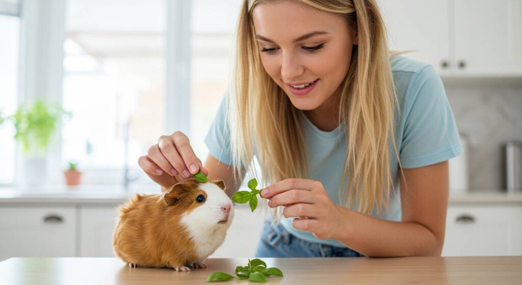 can guinea pigs eat basil