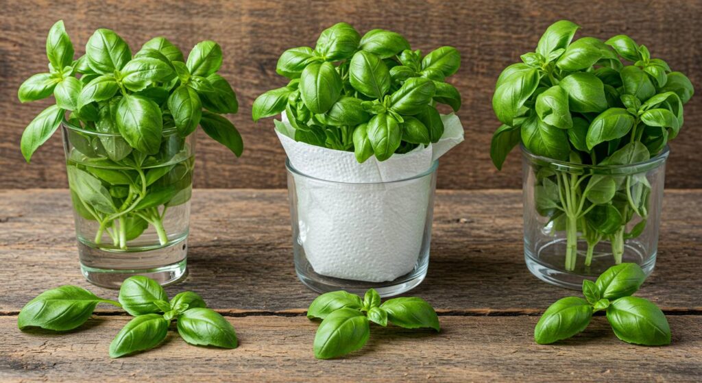 fresh basil storage methods
