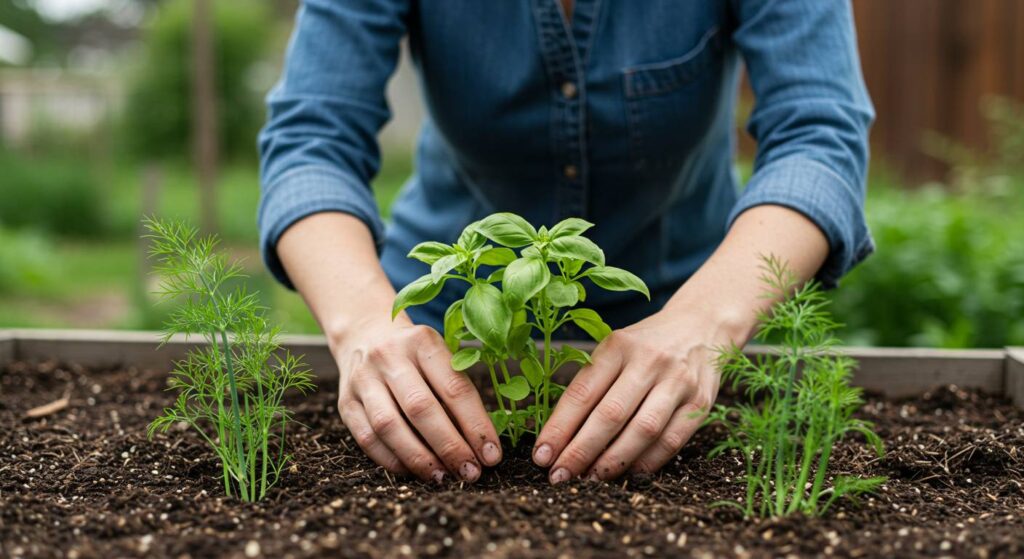 growing basil and dill together
