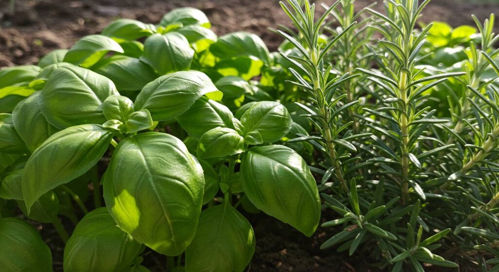 growing basil and rosemary together
