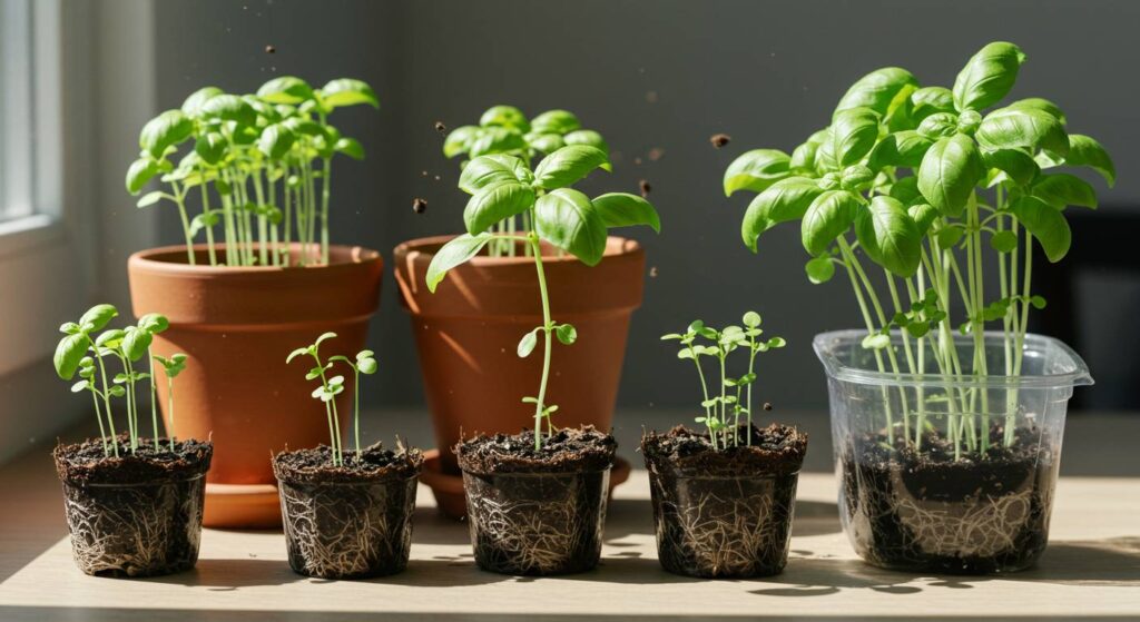 growing basil from roots
