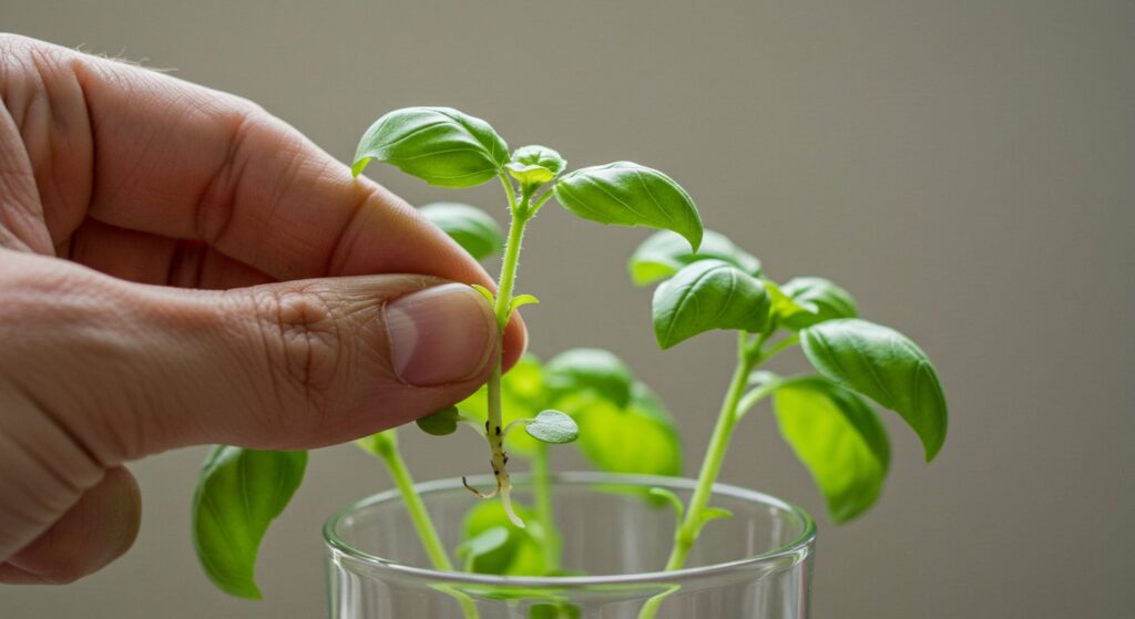 growing basil from store bought pot
