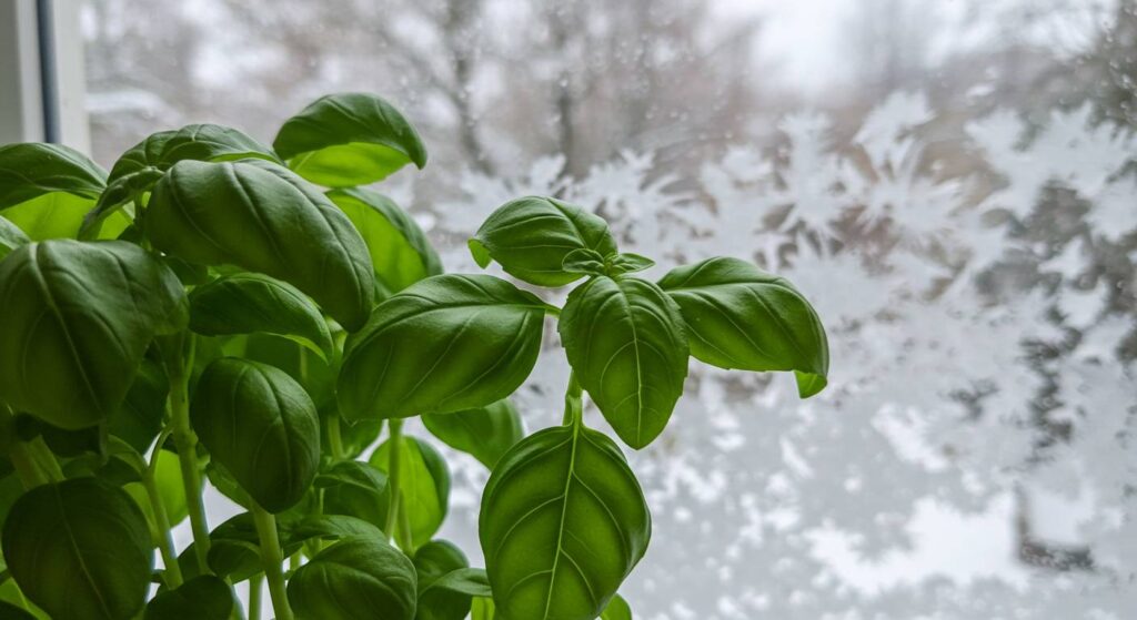 how to grow basil indoors in winter