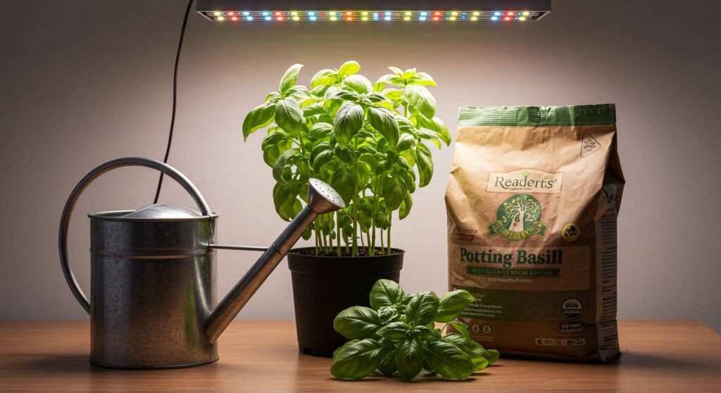 growing basil inside