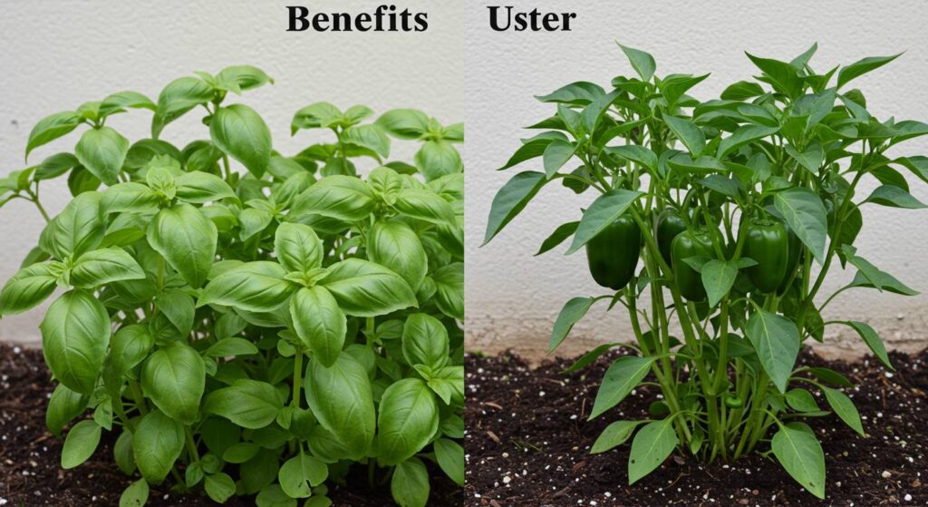 growing basil near peppers
