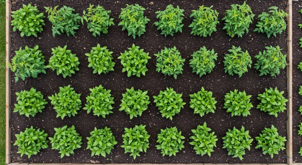 growing basil with tomatoes
