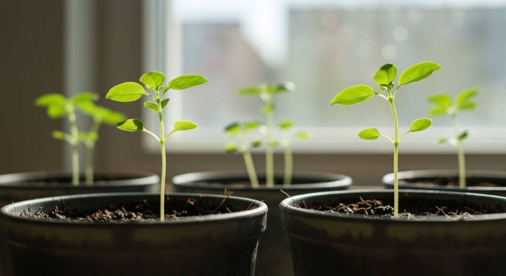 growing thai basil seedlings

