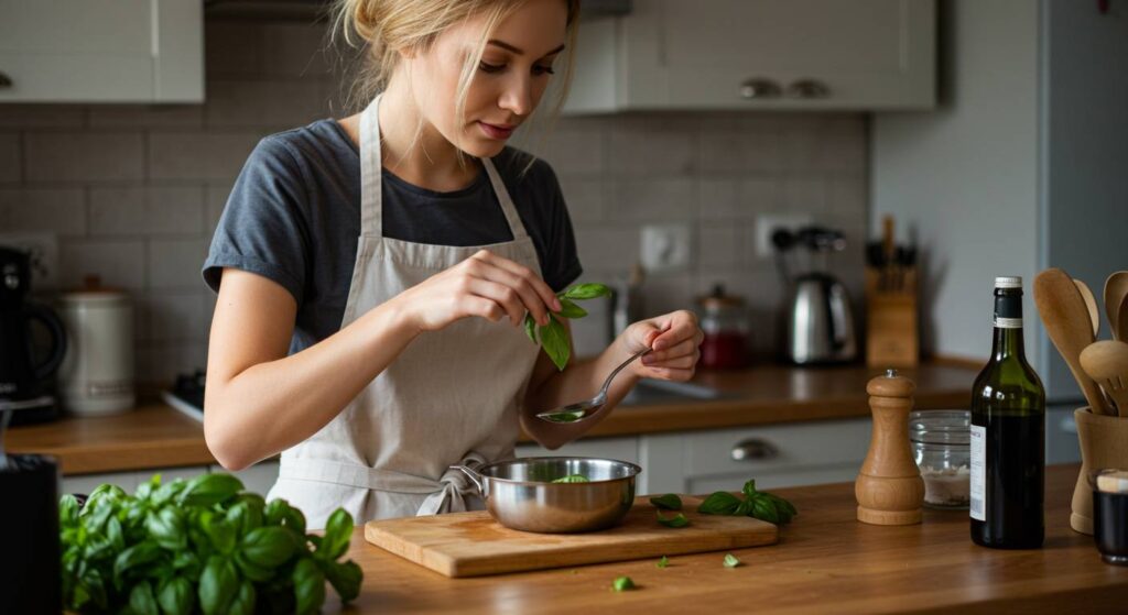 handful of basil equals how many tbsp

