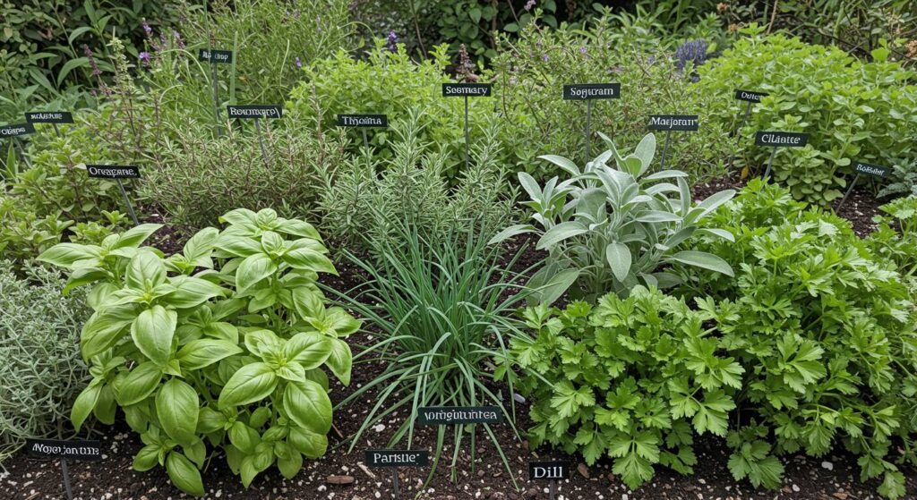 What herbs can be planted with basil