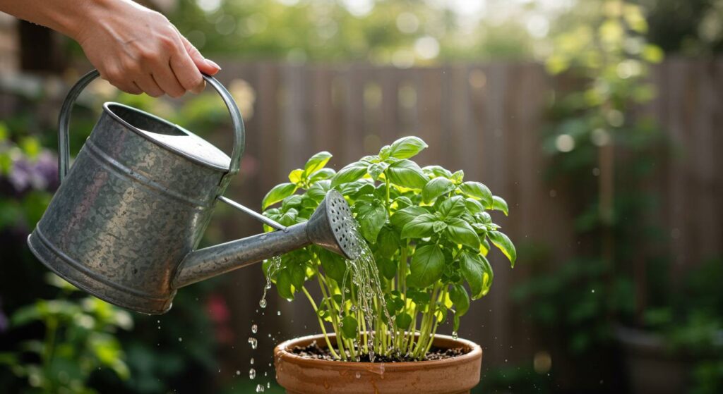 how much water for basil
