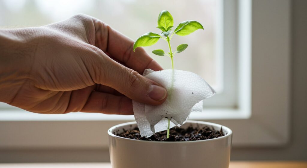 how to get basil seeds to sprout paper towel
