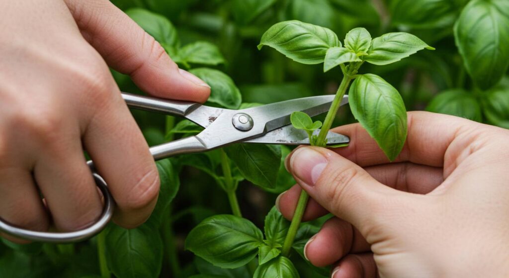 how to harvest basil without killing the plant