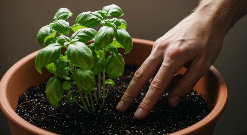 how to properly water basil