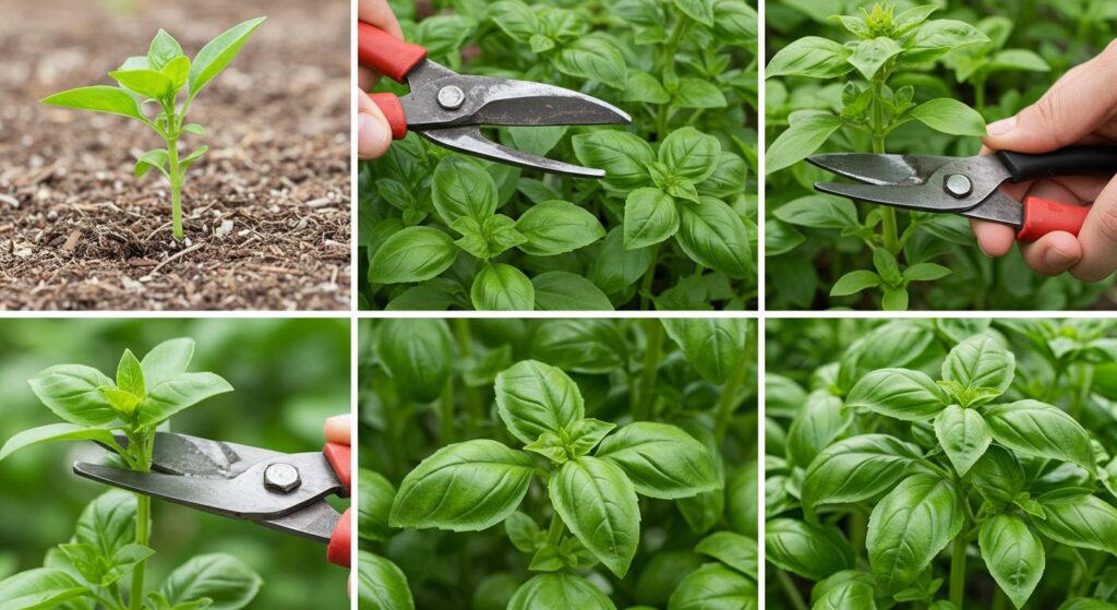 how to prune basil to promote leaf growth