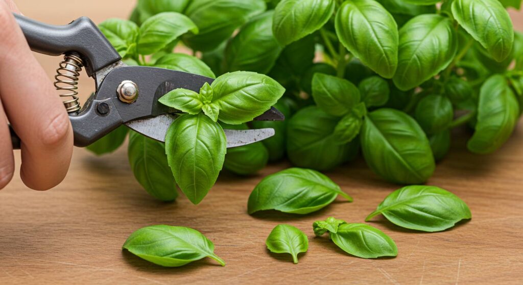 when to harvest basil from plant