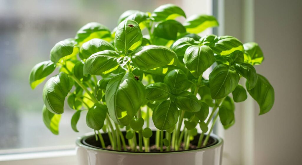 how to get rid of bugs on indoor basil plant