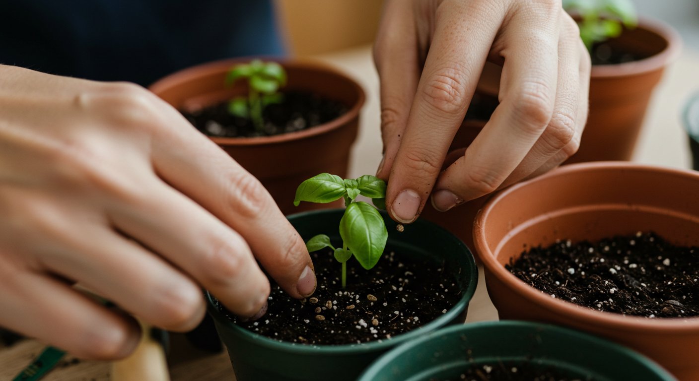 how to grow basil from seed indoors