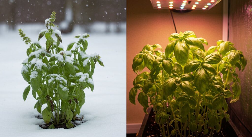 indoor basil winter survival
