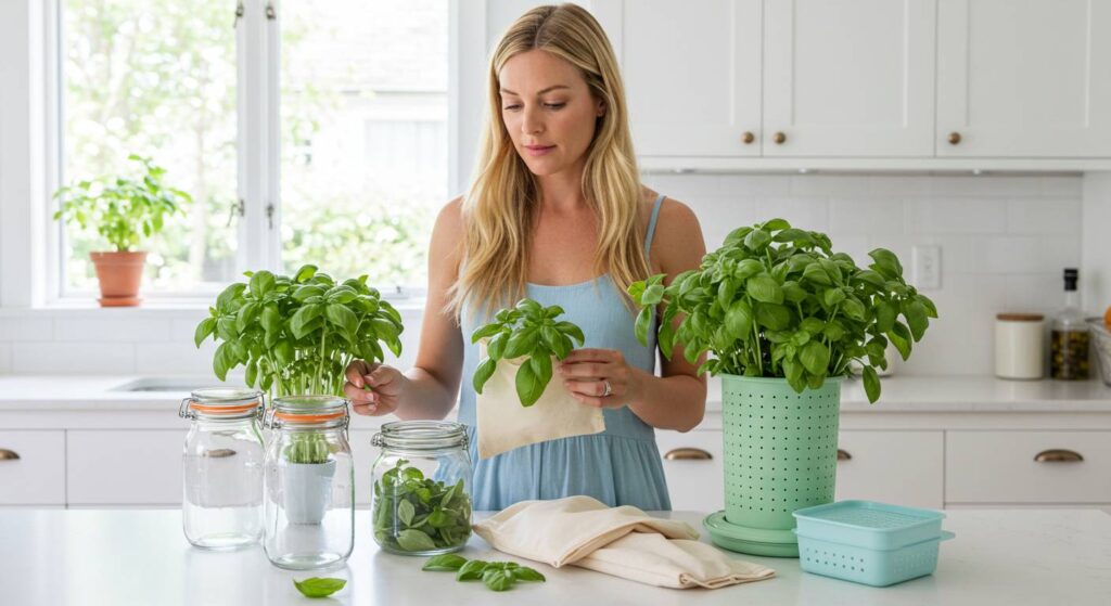 How do you keep basil fresh for the winter