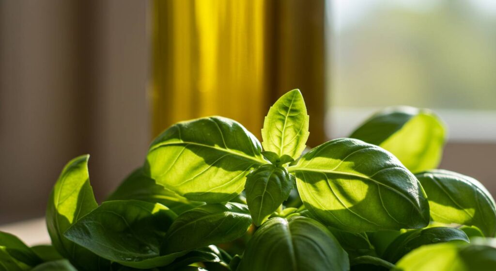 making basil infused oil
