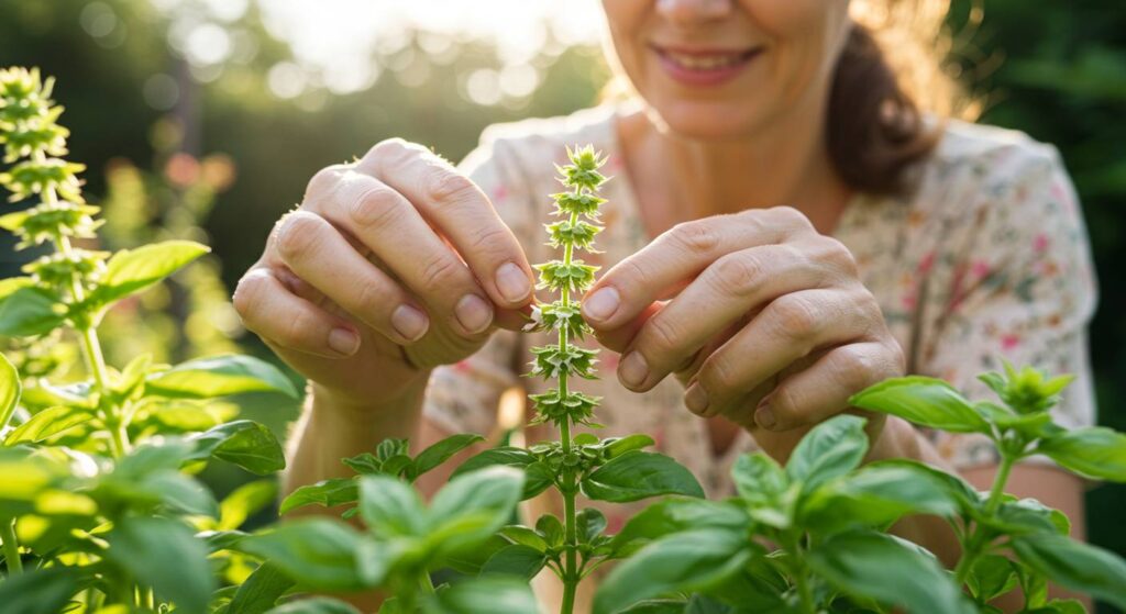 managing basil after buds appear

